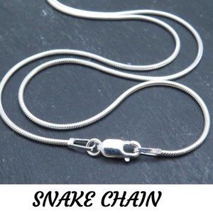 Real Silver Chain 925 ITALY Solid Sterling Silver Snake Chain Necklace 18 inch